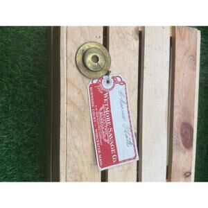 Antique Wetmore-Savage Electric Supply Co Tag w/ Plate -Worcester Mass